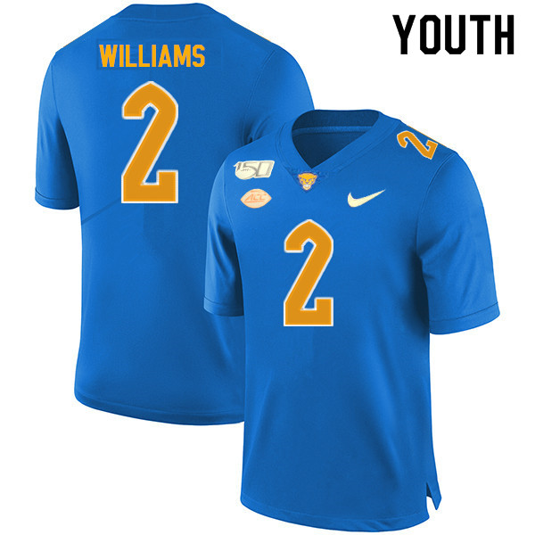 2019 Youth #2 KWaun Williams Pitt Panthers College Football Jerseys Sale-Royal